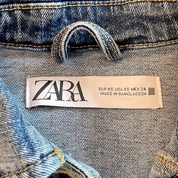Zara Distressed Jean Jacket - Picture 4 of 6